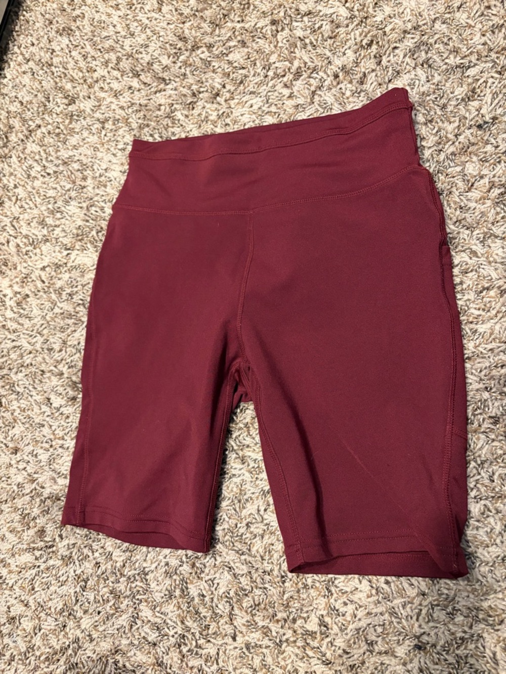 POP Fit High-Rise Bike Shorts in Deep Wine